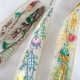 3cm幅 インド刺繍リボン サリーシルク風小花柄チロリアンテープ スマホショルダーストラップ 営業日即日発送 