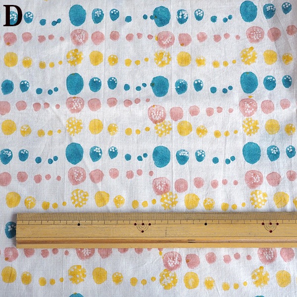 107cm×176cm インド綿100%ブロックプリント GOTSオーガニックコットン オリジナルカーテン 鳥 花柄 ドット柄 子供部屋 リビング 寝室 サイズ調節可能 フリーサイズカーテン  営業日即日発送