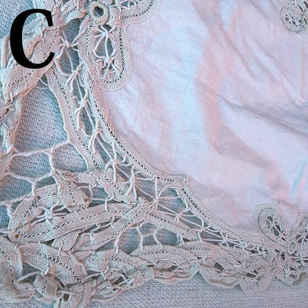 40cm前後 ポルトガル蚤の市買付 ヴィンテージ バテンレース ドイリー テーブルセンター 花瓶コースター  アンティークコットン かぎ針編み タペストリー 営業日即日発送