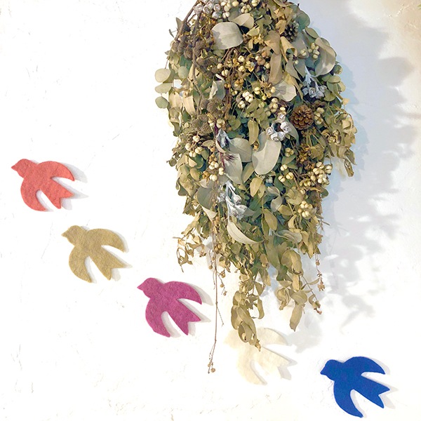 10cm 5個 羊毛フェルト鳥モチーフパーツ  オーナメントパーツ フェルトシート インテリア雑貨  装飾デコレーションパーツベビーモービルメリー 営業日即日発送 