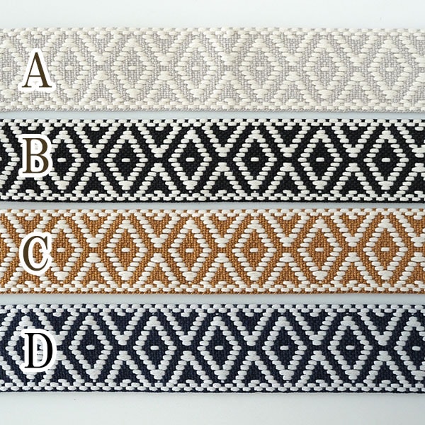 3.8cm幅 オルテガ柄刺繍リボン 厚手チロリアンテープ カメラチェーン カチューシャ ペットハーネス首輪リーシュ 営業日即日発送 