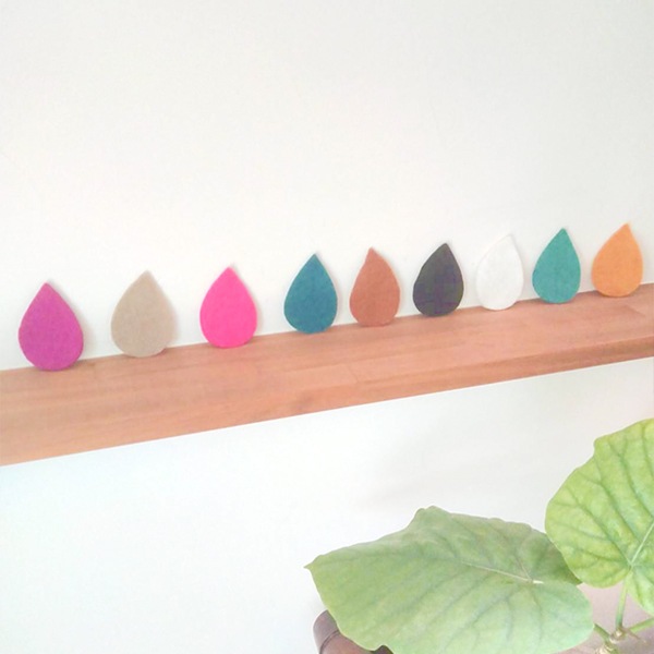 8cm 5個セット羊毛フェルトしずくモチーフフェルトシート ウォールペーパー デコパーツ子供部屋 デコレーション装飾 ベビーモービルメリー作り 営業日即日発送 