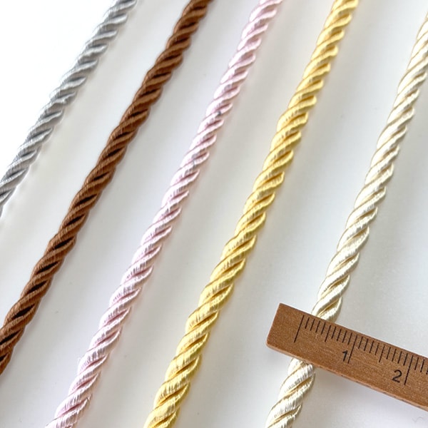 5mm幅 フランス製 編み込み紐ブレード 光沢糸ポリエステルブレードテープ サテンリボンブレード 手芸用編み込みリボンテープ 営業日即日発送 