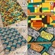 約120cm幅 アフリカンワックスプリント生地 キテンゲ コットン100% アフリカンバティック カラフルコットンプリント布 エスニック柄布生地販売 ベットカバー カーテン ロングスカート お弁当包み袋 巾着作り 営業日即日発送[ワールデザインbistarai]