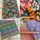 約120cm幅 アフリカンワックスプリント生地 キテンゲ コットン100% アフリカンバティック カラフルコットンプリント布 エスニック柄布生地販売 ベットカバー カーテン ロングスカート お弁当包み袋 巾着作り 営業日即日発送[ワールデザインbistarai]