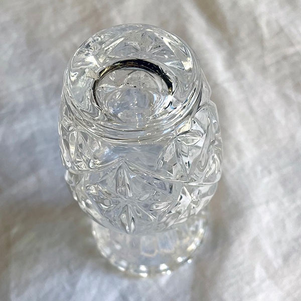 ポルトガル買付 クリスタルグラス 一輪挿し 花瓶 スワン小物入れガラスヴィンテージ雑貨 レア物アンティーク雑貨　アクセサリー入れ 営業日即日発送 ＜送料無料＞