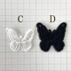 5cm前後 立体バタフライレースモチーフ butterfly 蝶シフォンレース シューズチャームパーツ 和装ヘアアクセサリー資材 オーガンジーアクセサリーパーツ営業日即日発送 [ワールデザインbistarai]