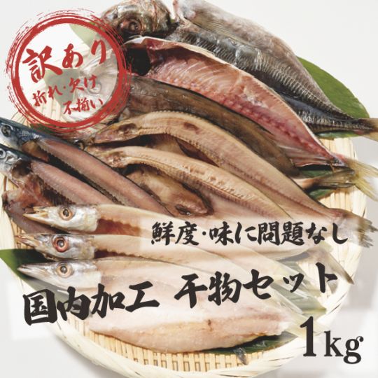 【ハクダイ食品】訳ありでも味はピカイチ 国内加工干物セット1kg
