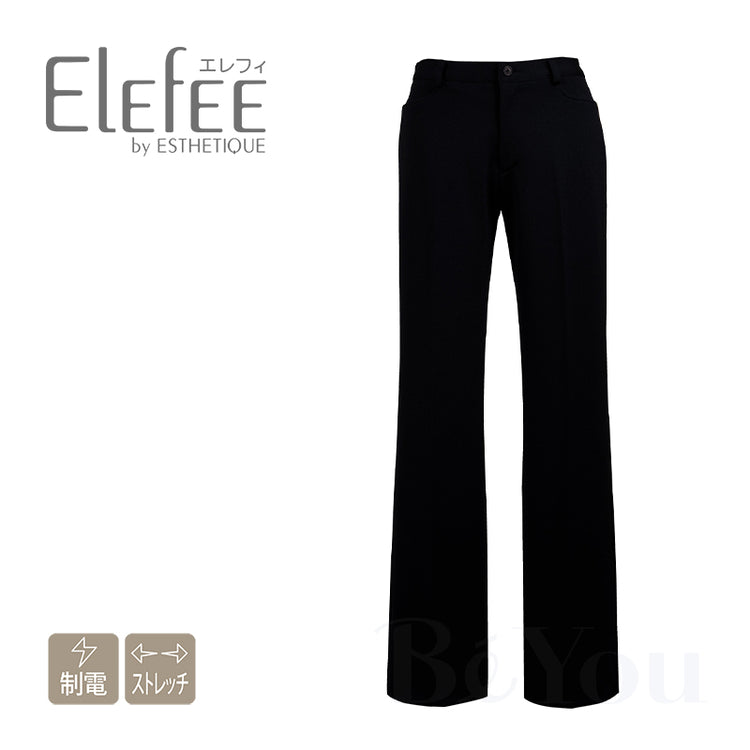 Elefee by ESTHETIQUE  E-3042-5 ストレッチパンツ ブラック 4L