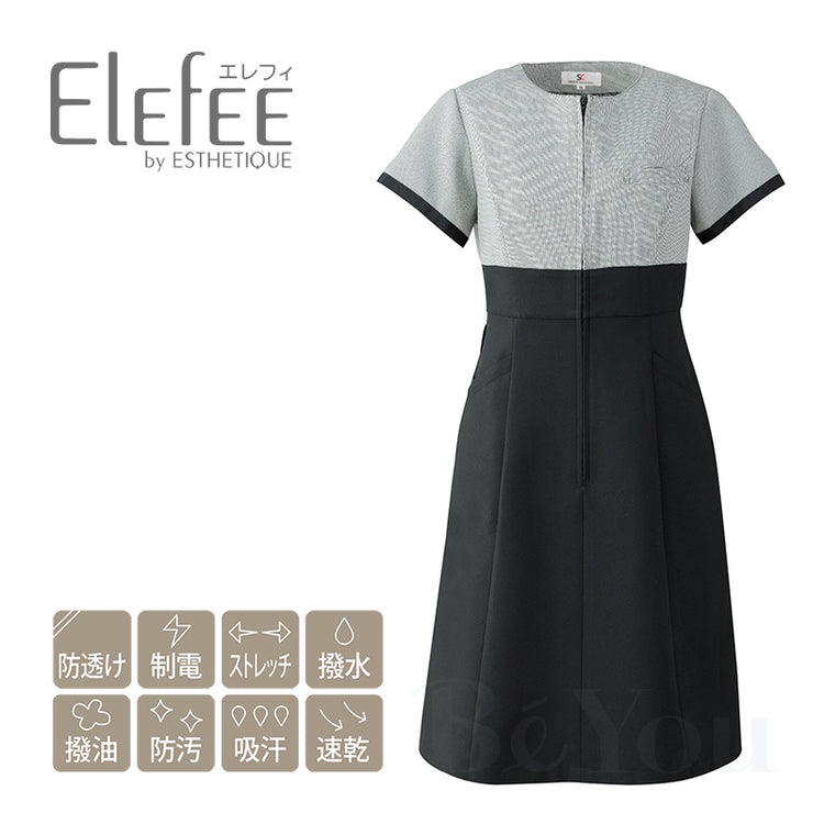 Elefee by ESTHETIQUE  E-3146-6 ワンピース チドリ 4L