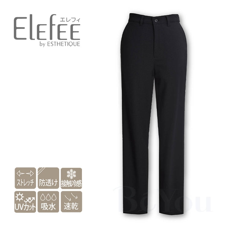 Elefee by ESTHETIQUE  E-3154-5 ストレッチパンツ ブラック 4L