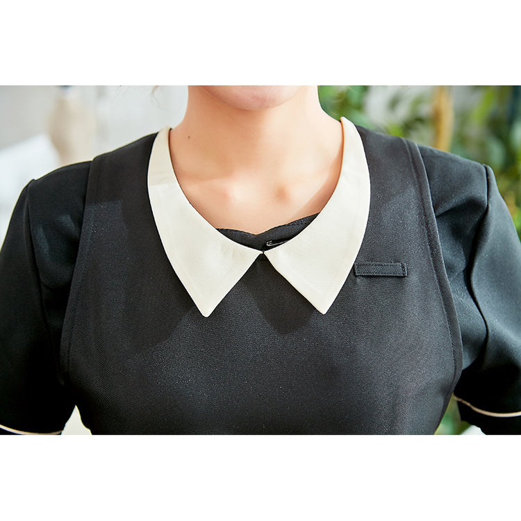 画像をギャラリービューアに読み込む, Veriella エプロン A15 ブラック×クリーム