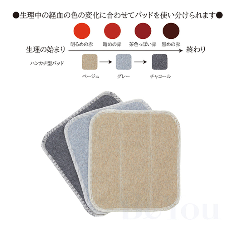 画像をギャラリービューアに読み込む, be Natural 布ナプキン用ハンカチ　３色組