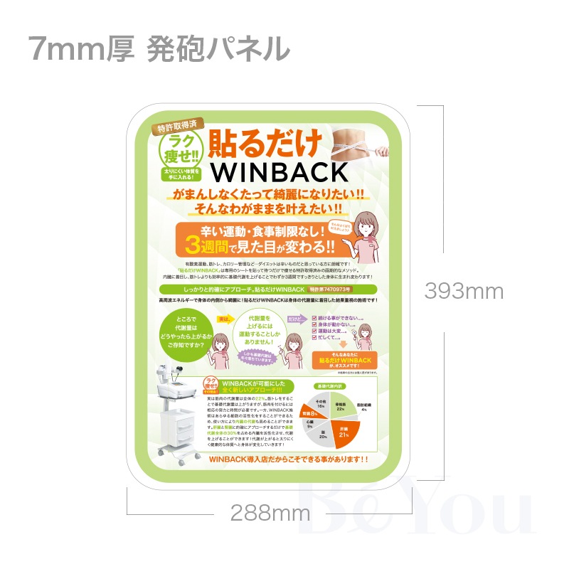 画像をギャラリービューアに読み込む, 貼るだけWINBACK 店頭用パネル【初回特別価格】