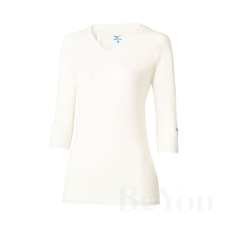 画像をギャラリービューアに読み込む, MIZUNO MZ-0134 Vネックアンダーウェア（七部袖） [女]