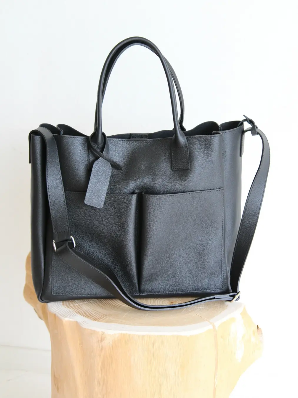 はっ水加工レザーダブルポケット2wayバッグ【bizen(ビゼン)公式