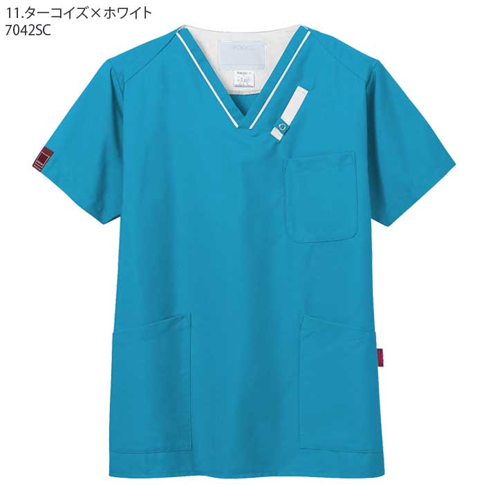 スクラブ 白衣 医療 7042SC 男女兼用 PANTONE パントン SS-4L ドクター ナース FOLK フォーク