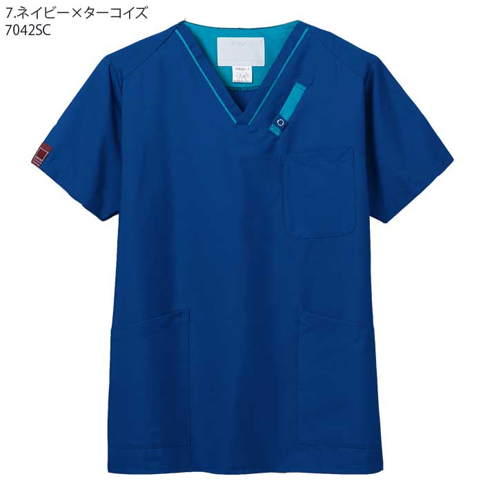 スクラブ 白衣 医療 7042SC 男女兼用 PANTONE パントン SS-4L ドクター ナース FOLK フォーク