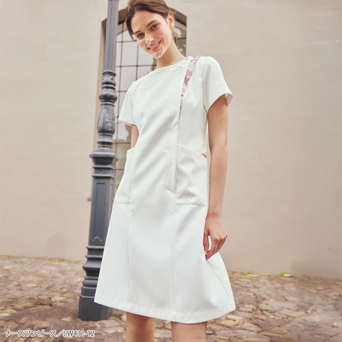 ローラアシュレイ ナースワンピース LW411 医療 白衣 住商モンブラン おしゃれ かわいい ナース 病院 メディカル