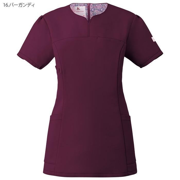 4L ワコール スクラブ HI707 白衣 医療 後ろファスナー おしゃれ かわいい レディース ナース FOLK フォーク