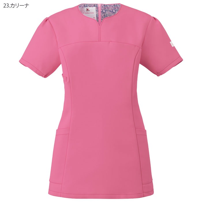 4L ワコール スクラブ HI707 白衣 医療 後ろファスナー おしゃれ かわいい レディース ナース FOLK フォーク