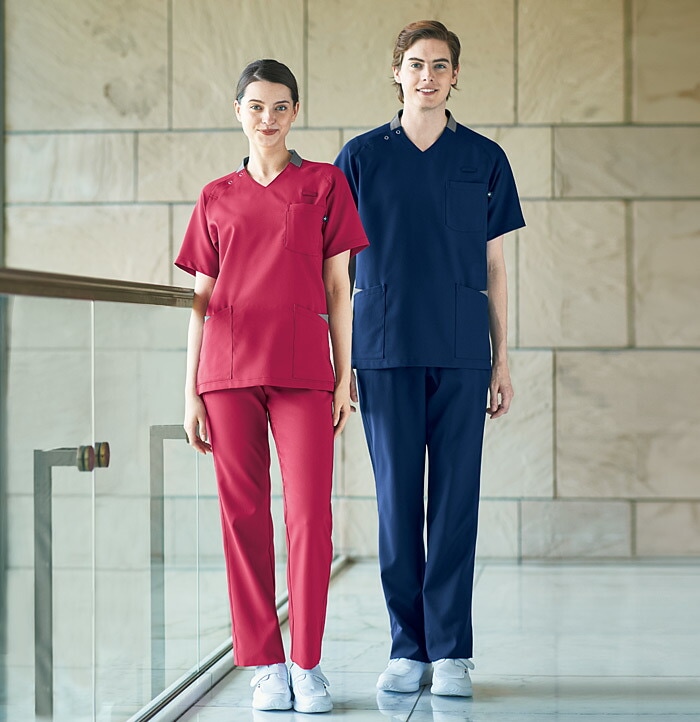 ルコックスポルティフ Vネックスクラブ 医療用 白衣 看護師 UQM1548