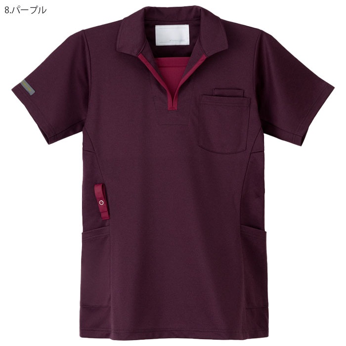 ナガイレーベン ニットシャツ JD3172 男女兼用 ポロシャツ プルオーバー 半袖 Naway ナース 医療 病院 介護 ケアワークメディカル 制服 ユニフォーム