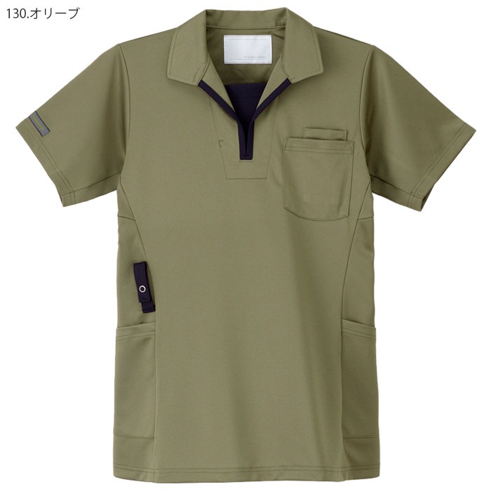 ナガイレーベン ニットシャツ JD3172 男女兼用 ポロシャツ プルオーバー 半袖 Naway ナース 医療 病院 介護 ケアワークメディカル 制服 ユニフォーム