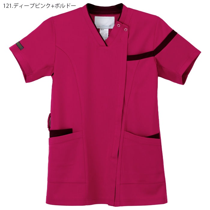 ナガイレーベン スクラブ 白衣 RF5162 男女兼用 接触冷感 ジップアップ ファスナー開き 半袖 Naway ナース 医療 病院 メディカル 制服 ユニフォーム