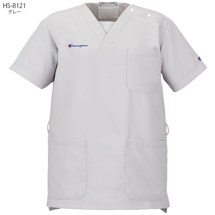 チャンピオン スクラブ 白衣 医療 オンワード HS-8121 男女兼用 ナース 看護師 クリニック おしゃれ ONWARD ラフィーリア