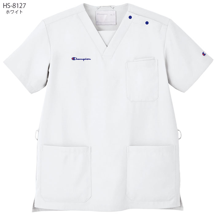 チャンピオン スクラブ 白衣 医療 オンワード HS-8121 男女兼用 ナース 看護師 クリニック おしゃれ ONWARD ラフィーリア