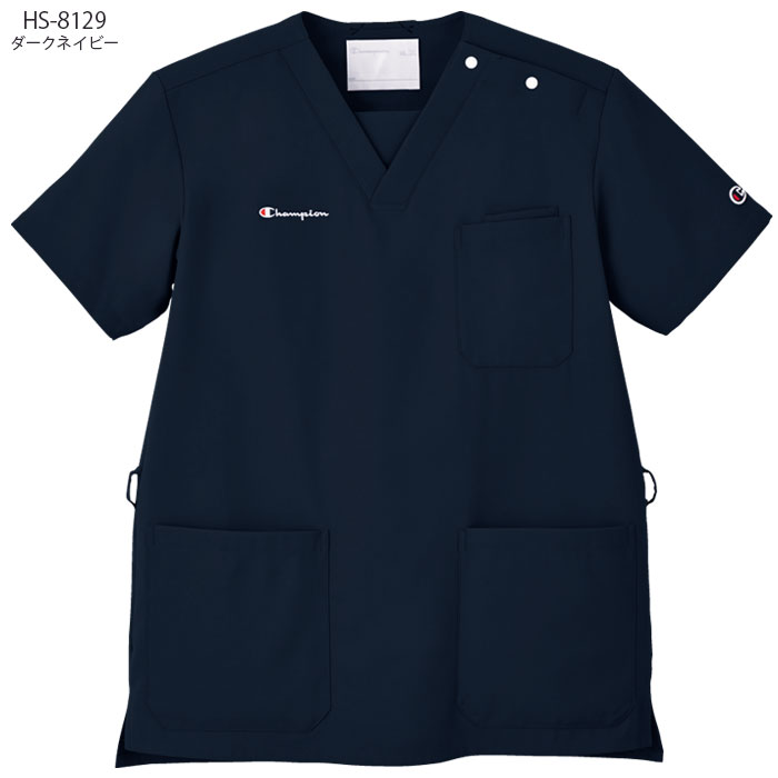 チャンピオン スクラブ 白衣 医療 オンワード HS-8121 男女兼用 ナース 看護師 クリニック おしゃれ ONWARD ラフィーリア