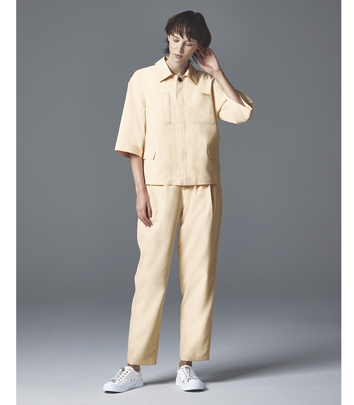 パンツ 男女兼用 白衣 医療 DOM-0002 メンズ レディース ズボン 透防止 制電 制菌 病院 ドクター 医師 ナースウェア クリニック 美容 エステ SS-3L