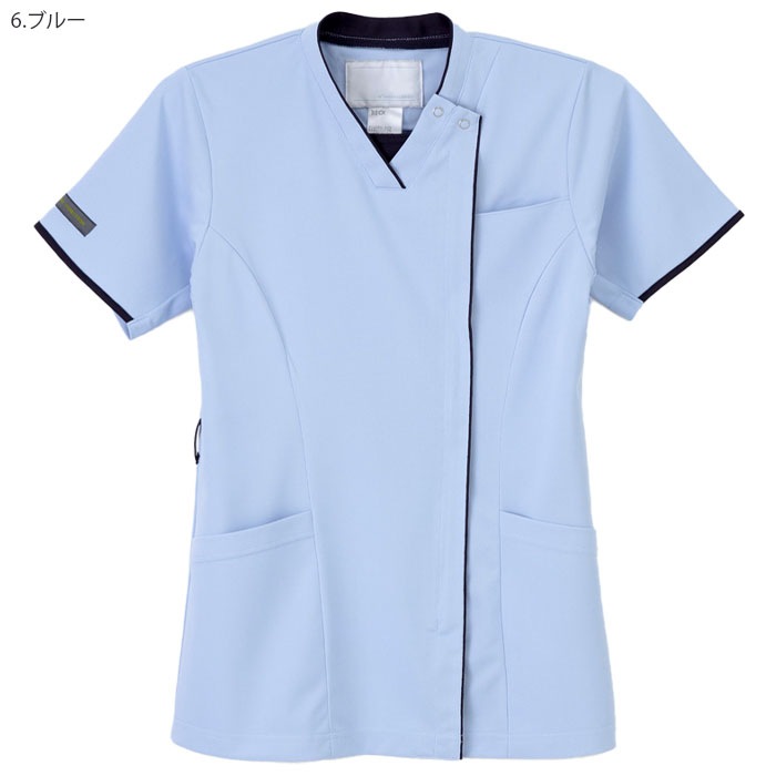 ナガイレーベン ニットシャツ CX3157 男女兼用 ファスナー開き 接触冷感 ニット素材 半袖 Naway 介護 ケア ナース 医療 病院 メディカル 制服 ユニフォーム