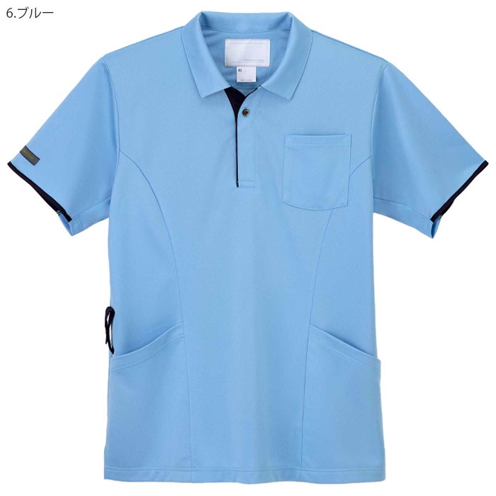 ナガイレーベン ニットシャツ JD3162 男女兼用 ポロシャツ 爽感 ニット素材 半袖 Naway 介護 ケア ナース 医療 病院 メディカル 制服 ユニフォーム