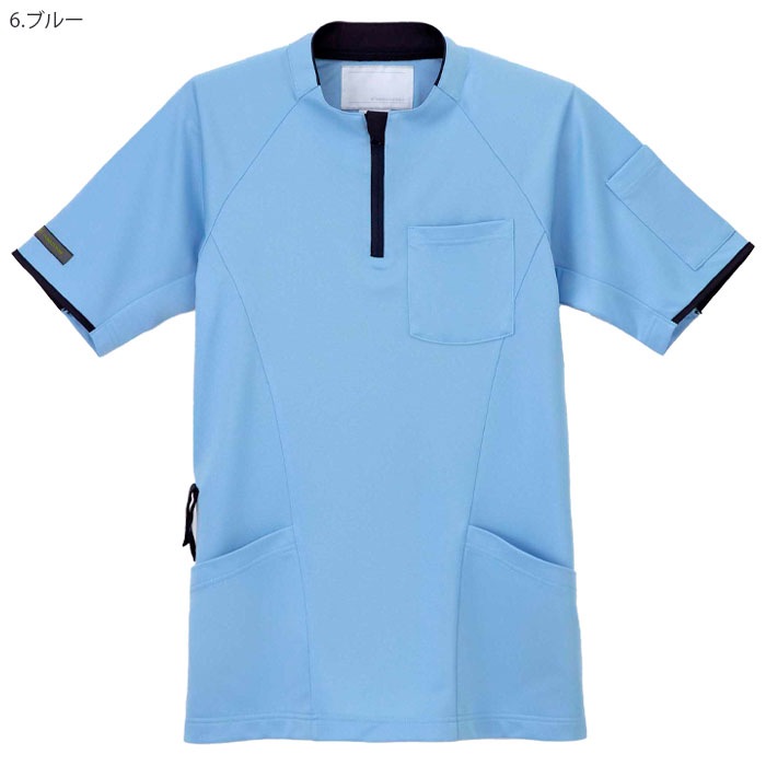 ナガイレーベン ニットシャツ JD3167 男女兼用 ポロシャツ 爽感 ニット素材 半袖 Naway 介護 ケア ナース 医療 病院 メディカル 制服 ユニフォーム