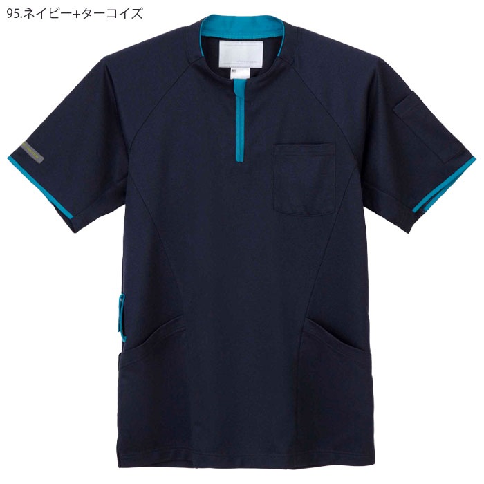 ナガイレーベン ニットシャツ JD3167 男女兼用 ポロシャツ 爽感 ニット素材 半袖 Naway 介護 ケア ナース 医療 病院 メディカル 制服 ユニフォーム