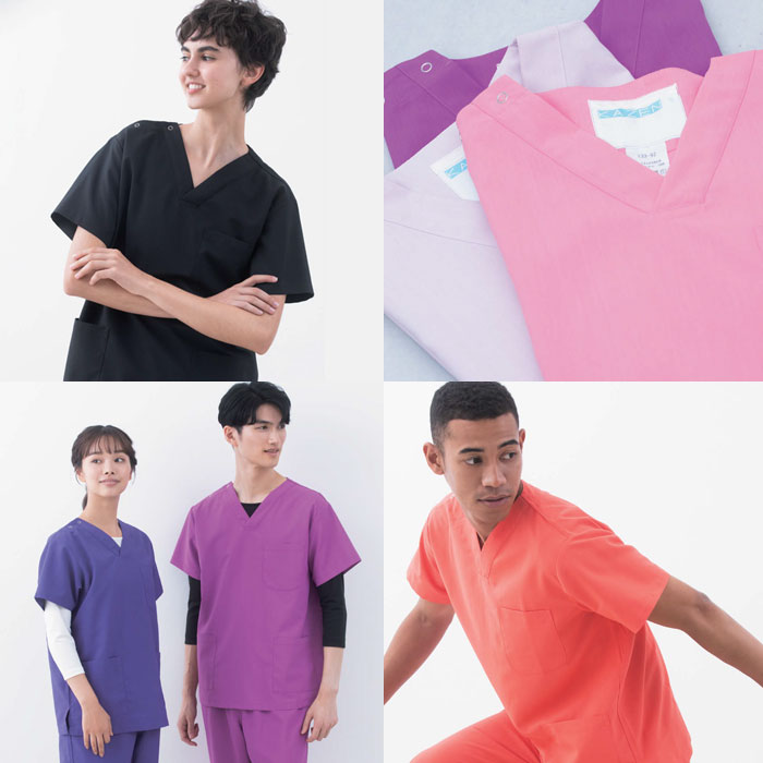 一部即日出荷 スクラブ パンツ 上下セット 白衣 医療 カゼン 133 155 男女兼用 メンズ レディース 人気 KAZEN 手術衣 ドクター ナース 病院