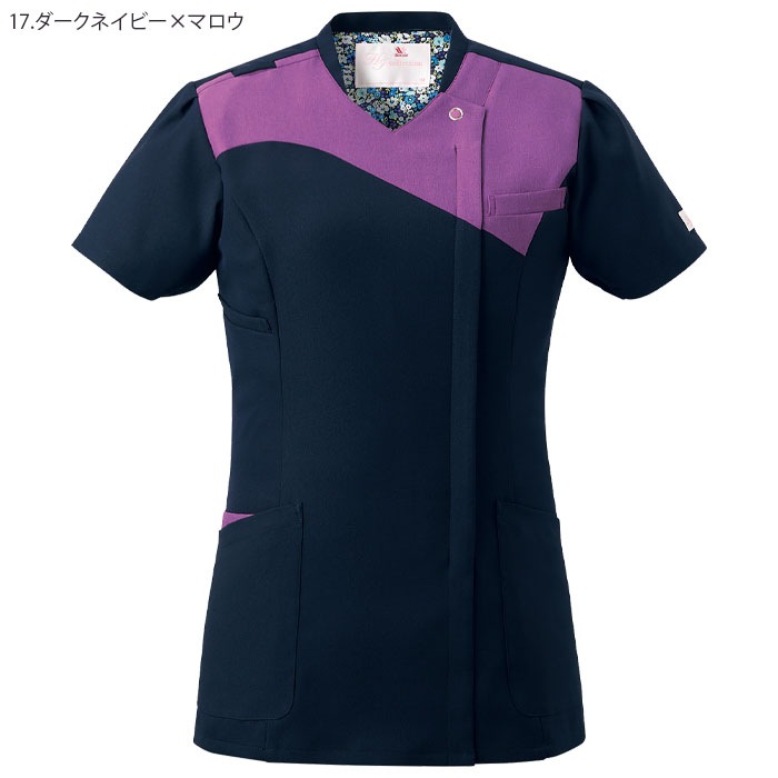 4L ワコール ジップスクラブ HI712 女性用 レディース 白衣 ナース メディカル 医療 病院 クリニック 制服 ユニフォーム