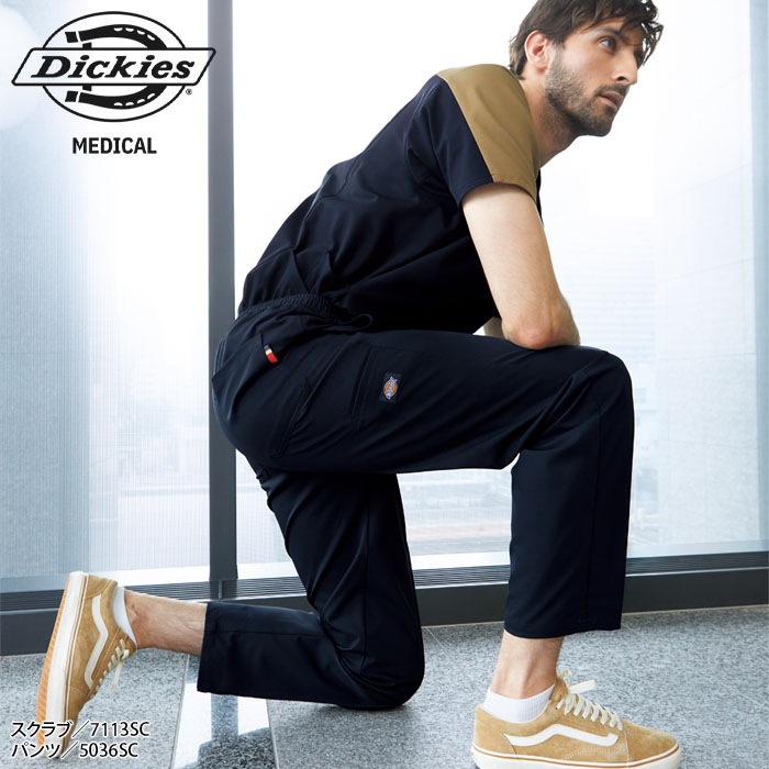ディッキーズ パンツ 5036SC 男女兼用 メンズ レディース 白衣 医療 病院 介護 ケアワーク スクラブパンツ ストレッチ  FOLK フォーク
