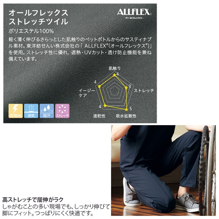 ディッキーズ パンツ 5036SC 男女兼用 メンズ レディース 白衣 医療 病院 介護 ケアワーク スクラブパンツ ストレッチ  FOLK フォーク