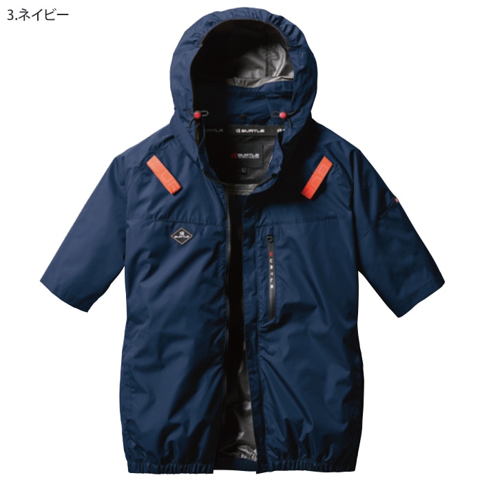 BURTLE AC2066 空調服 半袖 3XL サイドファン バートル 半袖ブルゾン サイドファン仕様 AC2066 服のみ 単品