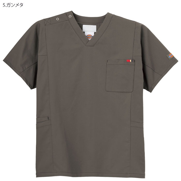 ディッキーズ スクラブ 7112SC 男女兼用 メンズ レディース プルオーバー かぶりタイプ 白衣 医療 病院 介護 ケアワーク ストレッチ  FOLK フォーク