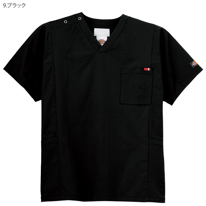 ディッキーズ スクラブ 7112SC 男女兼用 メンズ レディース プルオーバー かぶりタイプ 白衣 医療 病院 介護 ケアワーク ストレッチ  FOLK フォーク