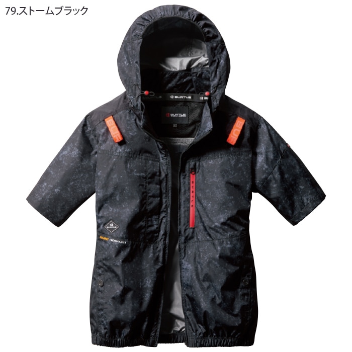 BURTLE　ハイバック半袖空調服　ブラック　М BURTLE バートル ハイバック 半袖 空調服 ブラック L AC2086