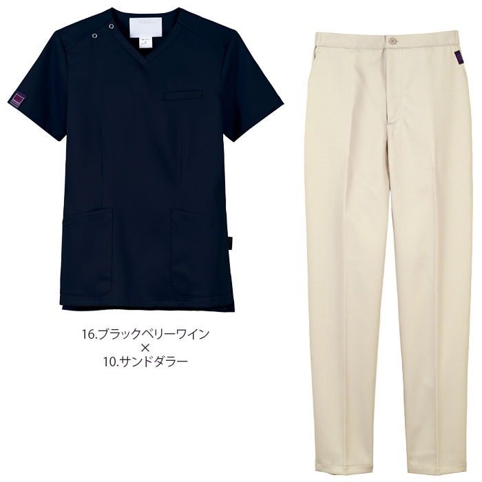 スクラブ 上下セット PANTONE 白衣 医療 7099SC 6022SC レディース かぶり FOLK パントン クリニック ナース 歯科