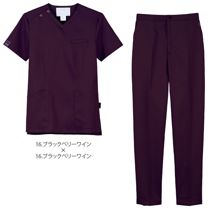 スクラブ 上下セット PANTONE 白衣 医療 7099SC 6022SC レディース かぶり FOLK パントン クリニック ナース 歯科