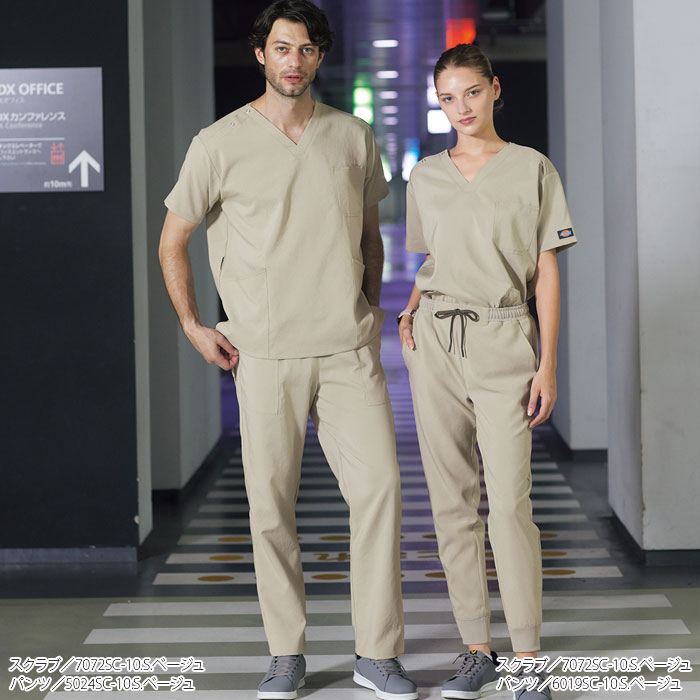 スクラブ 上下セット ディッキーズ 白衣 医療 7072SC 5024SC 男女兼用 メンズ レディース 人気 おしゃれ FOLK ドクター ナース クリニック 歯科