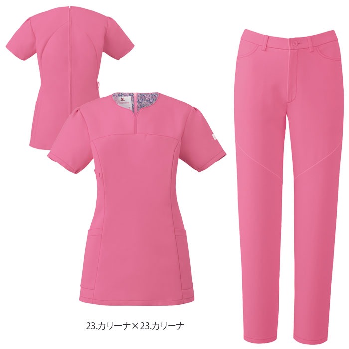 スクラブ 上下セット ワコール 白衣 医療 HI707 HI301 レディース 女性 おしゃれ FOLK ナース クリニック 歯科