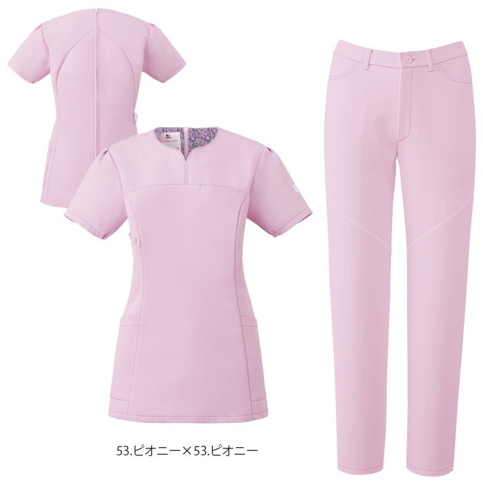 スクラブ 上下セット ワコール 白衣 医療 HI707 HI301 レディース 女性 おしゃれ FOLK ナース クリニック 歯科